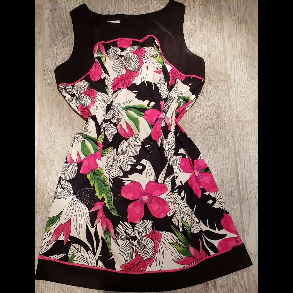 Tropical floral dress